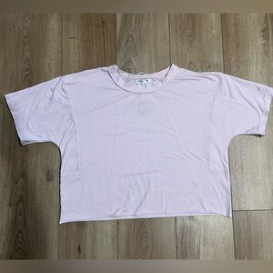 UEU Soft Pink Crew Neck Crop Tee Medium
